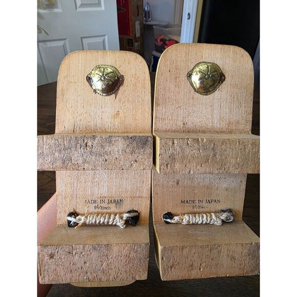 Traditional Japanese Wooden Geta Sandals With Black Velvet Straps 9.5 Inch Size - Picture 15 of 15